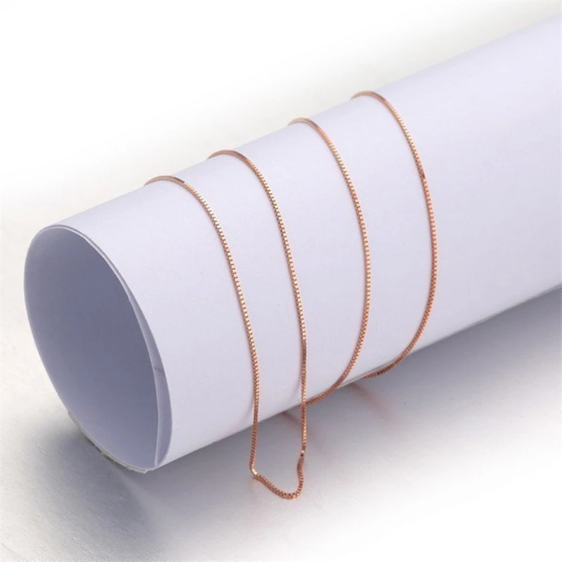 14K Rose Gold Box Chain 45cm Necklace for Women Men Bijoux Femme Collares Mujer 45 Cm Necklace 14 K Rose Gold Jewelry Necklaces
14K Rose Gold Box Chain 45cm Necklace for Women Men Bijoux Femme Collares Mujer 45 Cm Necklace 14 K Rose Gold Jewelry Necklaces