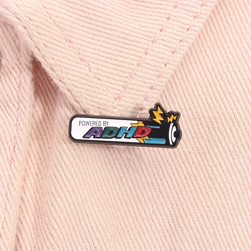 Powered by ADHD Battery Enamel Pin Mental Health Awareness Neurodivergent Brooch Lapel Badge Jewelry Accessories Gift for Friend
Powered by ADHD Battery Enamel Pin Mental Health Awareness Neurodivergent Brooch Lapel Badge Jewelry Accessories Gift for Friend
