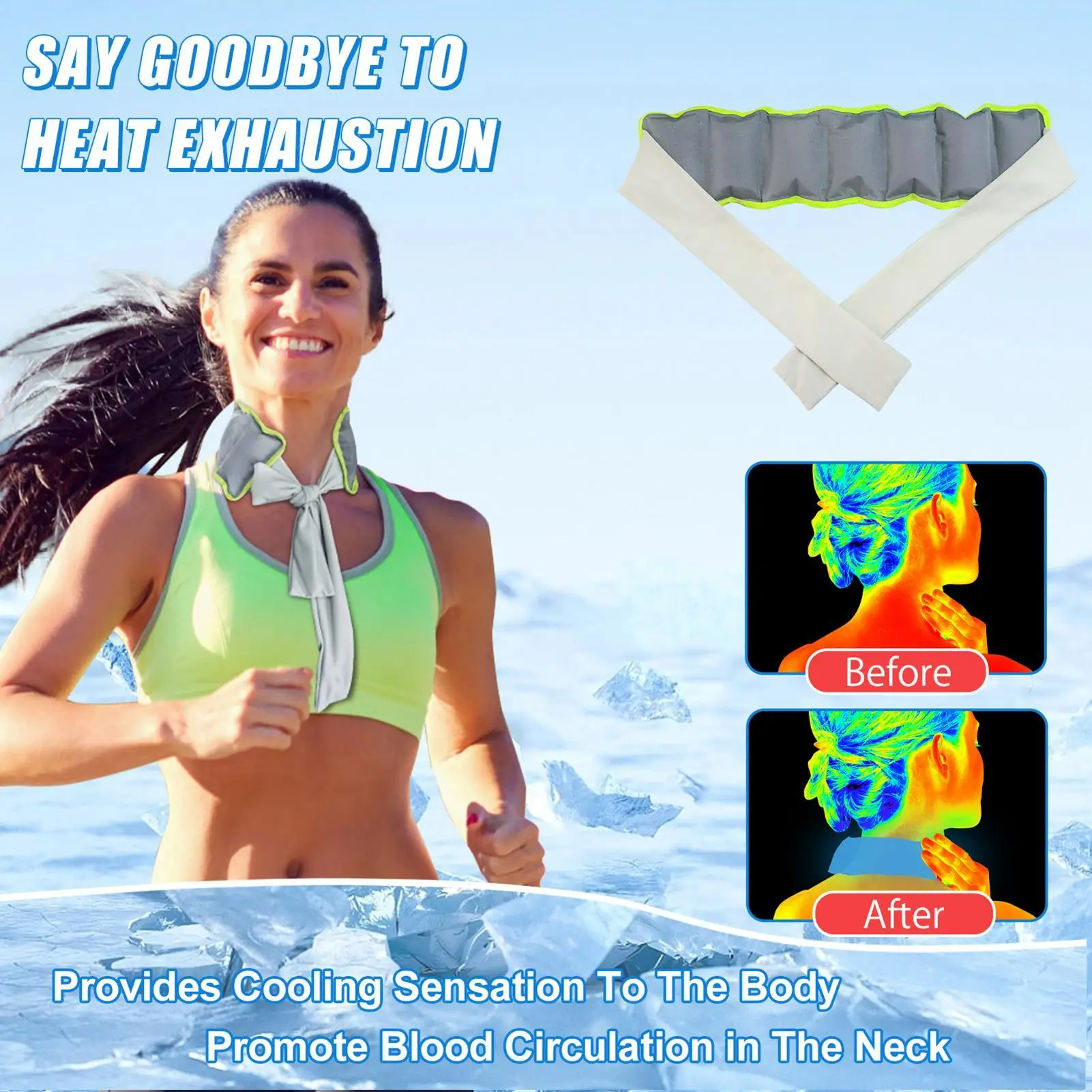 Neck Cooling Scarf Ice Wrap For Neck Daily Wear Equipment Hot Weather Outdoor Sports Towel For Cycling Running Hiking Fishing
Neck Cooling Scarf Ice Wrap For Neck Daily Wear Equipment Hot Weather Outdoor Sports Towel For Cycling Running Hiking Fishing