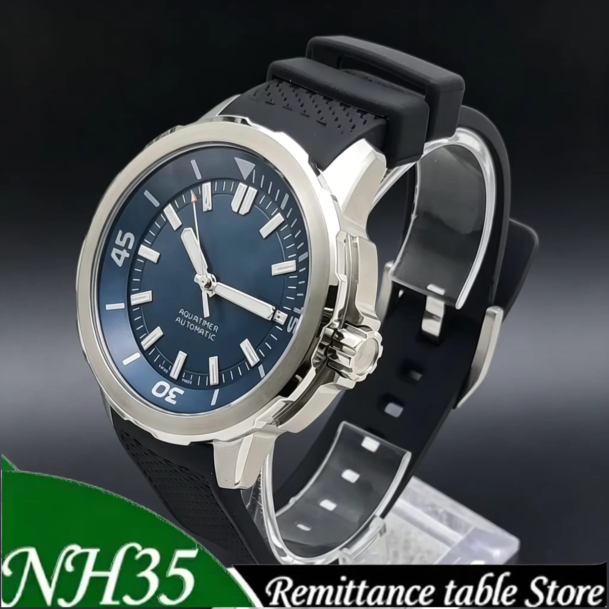 Best-selling 47mm waterproof NH35 movement automatic mechanical men's diving watch in stainless steel material from Japan
Best-selling 47mm waterproof NH35 movement automatic mechanical men's diving watch in stainless steel material from Japan