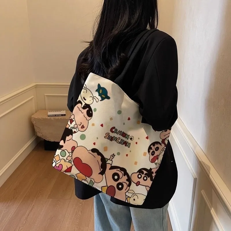 Kawaii Crayon Shin-Chan Women's Canvas Bag Handbag Large Capacity Commuting Bag Cute Cartoon Portable Storage Bag Shoulder
Kawaii Crayon Shin-Chan Women's Canvas Bag Handbag Large Capacity Commuting Bag Cute Cartoon Portable Storage Bag Shoulder