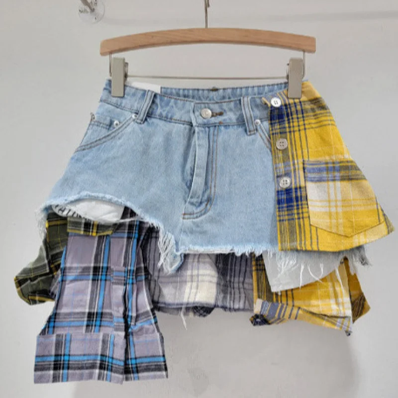 Patchwork Plaid Skirt Women
Patchwork Plaid Skirt Women