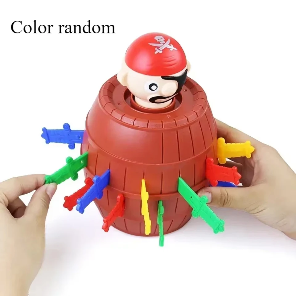 New Funny Pirate Barrel Toys Lucky Game Jumping Pirates Bucket Sword Stab Pop Up Tricky Toy Family Jokes For Child Kid Gift
New Funny Pirate Barrel Toys Lucky Game Jumping Pirates Bucket Sword Stab Pop Up Tricky Toy Family Jokes For Child Kid Gift
