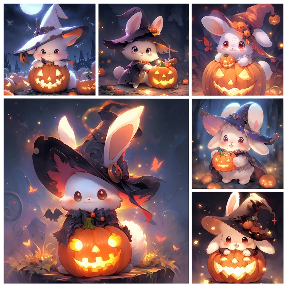 5D DIY Хэллоуин Алмазная картина Набор Тыква Фонарь Мультфильм Кролик Крест Вышивка Ручная Мозаика Художественный Подарок
5D DIY Хэллоуин Алмазная картина Набор Тыква Фонарь Мультфильм Кролик Крест Вышивка Ручная Мозаика Художественный Подарок