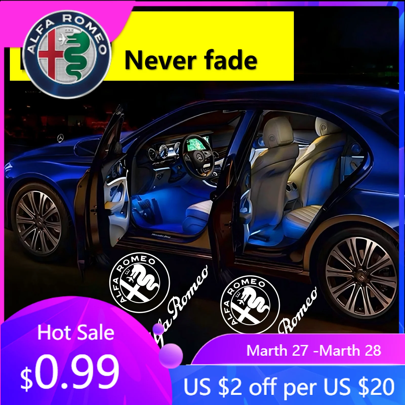 For Alfa Romeo 2pcs HD For Alfa Romeo Giulia Giulietta Mito Stelvio Brera For Alfa 159 166 GT LED Door Welcome Light Logo Projec
For Alfa Romeo 2pcs HD For Alfa Romeo Giulia Giulietta Mito Stelvio Brera For Alfa 159 166 GT LED Door Welcome Light Logo Projec