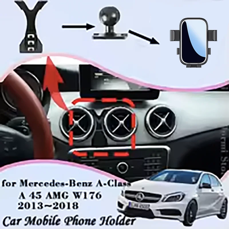 Mobile Phone Holder for Mercedes-Benz A-Class A 45 AMG W176 2013~2018 Air Vent Clip Cell Stand Support Gravity Car Accessories
Mobile Phone Holder for Mercedes-Benz A-Class A 45 AMG W176 2013~2018 Air Vent Clip Cell Stand Support Gravity Car Accessories