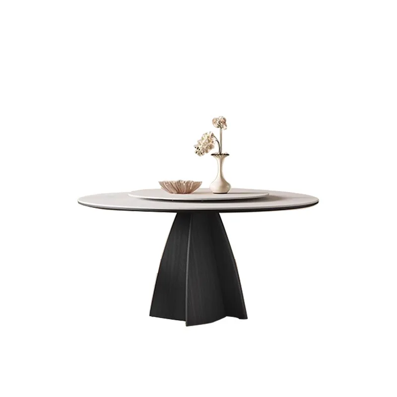 Italian minimalist round solid wood dining table small apartment with turntable modern minimalist medieval r 
Italian minimalist round solid wood dining table small apartment with turntable modern minimalist medieval r