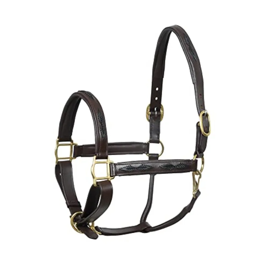 English horse leather braided halter for equestrian use brown durable and adjustable
English horse leather braided halter for equestrian use brown durable and adjustable