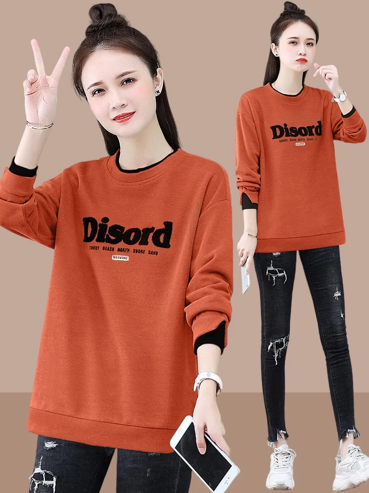 Thickened Fleece Hoodie Women's Spring Autumn Winter Loose Long Sleeve round Neck Pullover Korean Style Mid-Length Coat
Thickened Fleece Hoodie Women's Spring Autumn Winter Loose Long Sleeve round Neck Pullover Korean Style Mid-Length Coat