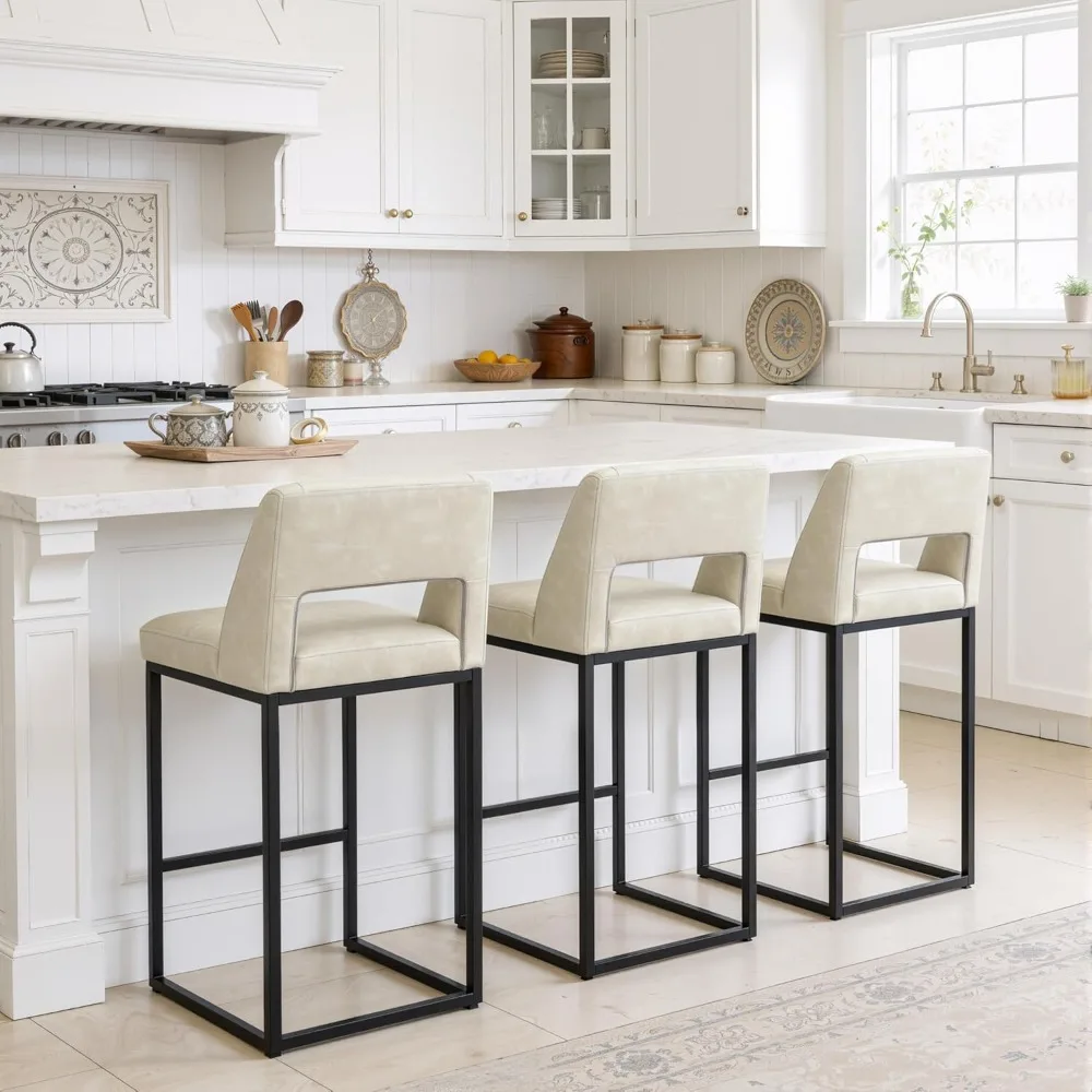 Counter Height Bar Stools Set of 3 for Kitchen Counter Modern Bar Chairs with Backs for Kitchen Island.
Counter Height Bar Stools Set of 3 for Kitchen Counter Modern Bar Chairs with Backs for Kitchen Island.
