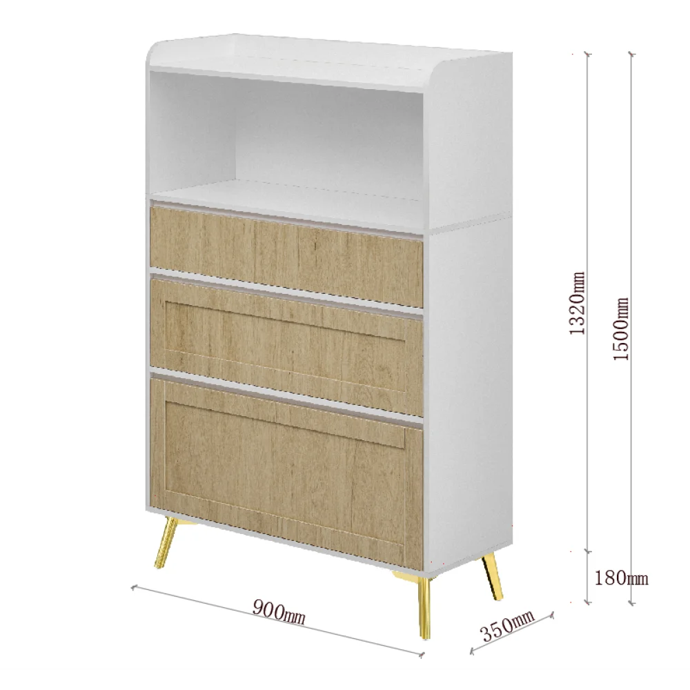 Modern Design Three Drawer Storage Cabinet Bedroom Clothes Storage Can Be Used in Dining Room Bedroom White Solid Wood Frame
Modern Design Three Drawer Storage Cabinet Bedroom Clothes Storage Can Be Used in Dining Room Bedroom White Solid Wood Frame