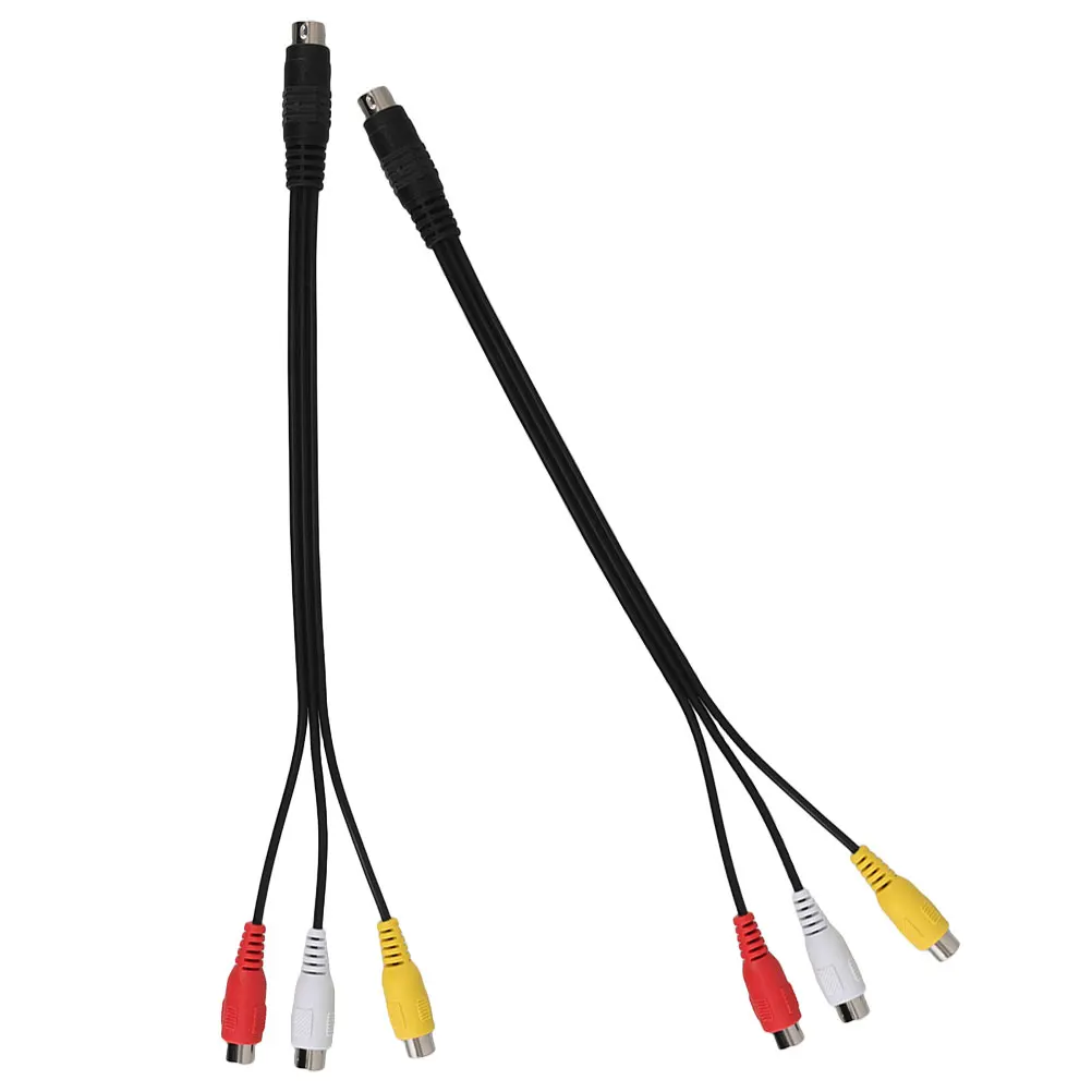 2Pcs Video Adapter Cable S-VIDEO to 3RCA Line High-Definition Transmission Durable Design Laptop VCR Wire Connection
2Pcs Video Adapter Cable S-VIDEO to 3RCA Line High-Definition Transmission Durable Design Laptop VCR Wire Connection