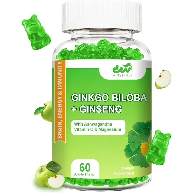Ginkgo leaf gummies contain ginseng and magnesium, suitable for adult brain focus, emotions, and memory
Ginkgo leaf gummies contain ginseng and magnesium, suitable for adult brain focus, emotions, and memory