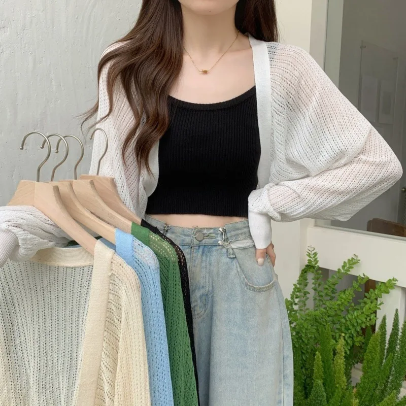 Lightweight Air Conditioning Sweater Hollow Knitted Long Sleeve Sun Protection Outerwear Summer Top Women's Ice Silk Shawl Ha...
Lightweight Air Conditioning Sweater Hollow Knitted Long Sleeve Sun Protection Outerwear Summer Top Women's Ice Silk Shawl Ha...