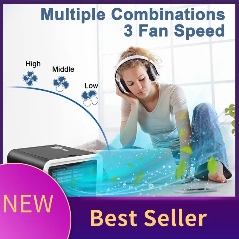 Mini Cooling Fan Air Conditioner Fan Desk Air Cooler Fan 7 Colour LED Lights For Room Office
Mini Cooling Fan Air Conditioner Fan Desk Air Cooler Fan 7 Colour LED Lights For Room Office