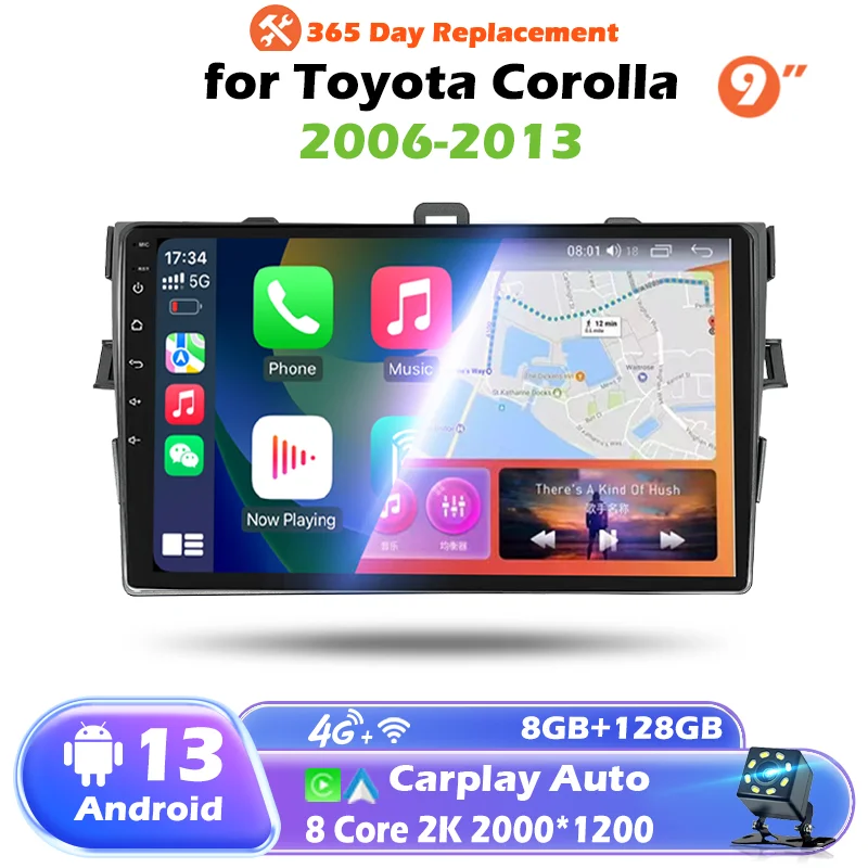 9 "Android 12 автомобильная стереосистема GPS Bluetooth Carplay автоплеер для Toyota Corolla E140/E150 2007-2013 мультимедийное радио с сенсорным экраном
9 "Android 12 автомобильная стереосистема GPS Bluetooth Carplay автоплеер для Toyota Corolla E140/E150 2007-2013 мультимедийное радио с сенсорным экраном