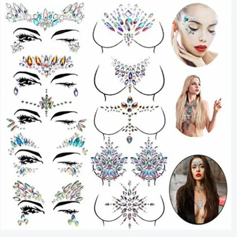 Carnival Party Tattoo Sticker Super Shiny Forehead Sticker DIY Face Decoration Face Gems Rhinestone Temporary Tattoo Sticker 1PC
Carnival Party Tattoo Sticker Super Shiny Forehead Sticker DIY Face Decoration Face Gems Rhinestone Temporary Tattoo Sticker 1PC