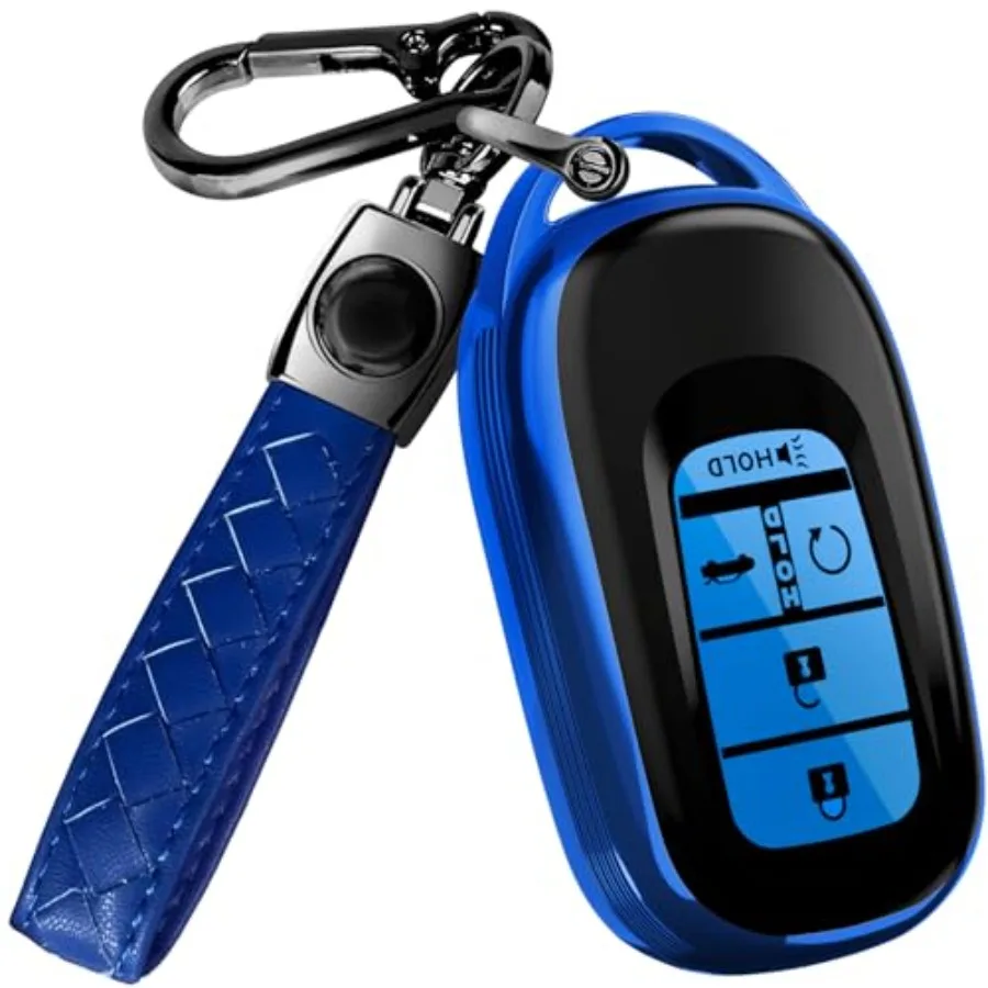 Compatible with Honda Key Fob Cover and Leather Keychain - TPU Keyfob Case for Accord Civic CR-V HR-V Pilot Ridgeline, For 5 Bu
Compatible with Honda Key Fob Cover and Leather Keychain - TPU Keyfob Case for Accord Civic CR-V HR-V Pilot Ridgeline, For 5 Bu