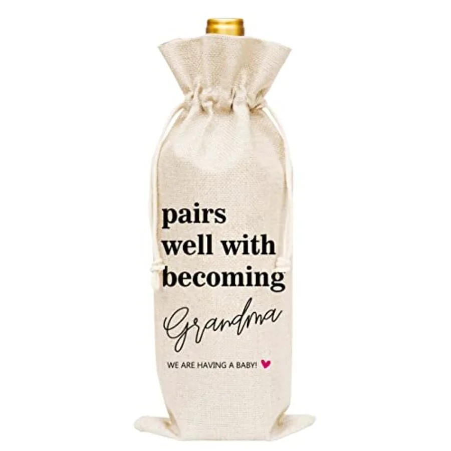 Wine Bag - Burlap Wine Bottle Cover Gift Bag for Grandma, Grandmother, Nonna, Gigi, Mimi - 1 Pc Wine Bag C21
Wine Bag - Burlap Wine Bottle Cover Gift Bag for Grandma, Grandmother, Nonna, Gigi, Mimi - 1 Pc Wine Bag C21
