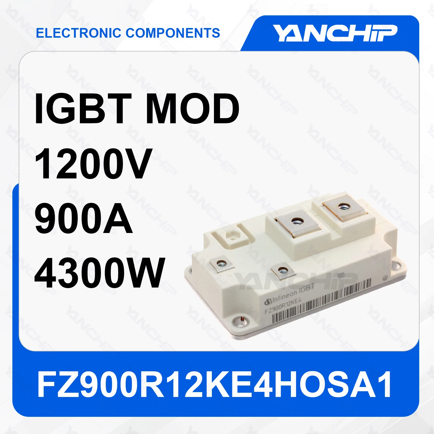 IGBT MOD FZ900R12KE4HOSA1 1200V 900A 4300W 2.1V @ 15V,900A 5 mA 56 nF @ 25 V -40°C ~ 150°C(TJ) single path
IGBT MOD FZ900R12KE4HOSA1 1200V 900A 4300W 2.1V @ 15V,900A 5 mA 56 nF @ 25 V -40°C ~ 150°C(TJ) single path