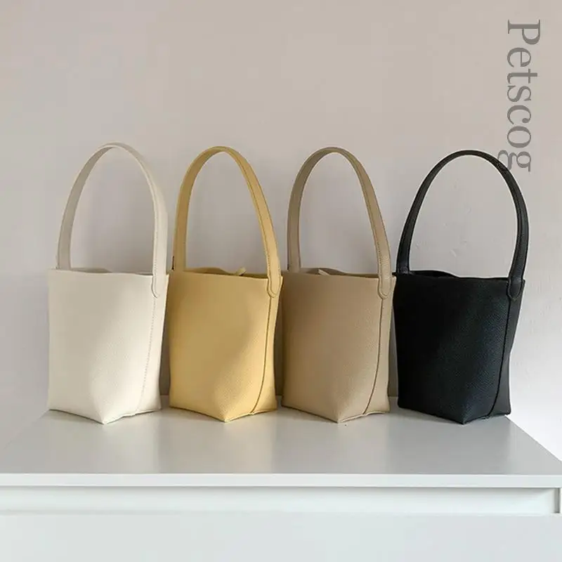 Pu Leather Bucket Bags For Women Large Capacity Solid Shopping Tote Fashion Simple Designer Shoulder Bag Luxury Brand Handbags
Pu Leather Bucket Bags For Women Large Capacity Solid Shopping Tote Fashion Simple Designer Shoulder Bag Luxury Brand Handbags