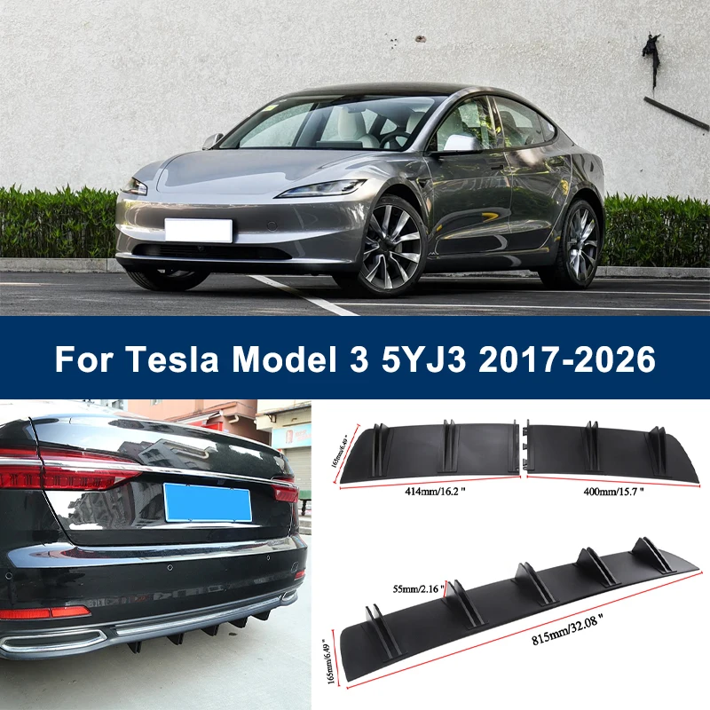 Двухсекционный задний диффузор «Акулий плавник» для Tesla Model 3 5YJ3 2017-2026 2025, сплиттер заднего бампера, спойлер на шасси, тюнинг-детали
Двухсекционный задний диффузор «Акулий плавник» для Tesla Model 3 5YJ3 2017-2026 2025, сплиттер заднего бампера, спойлер на шасси, тюнинг-детали