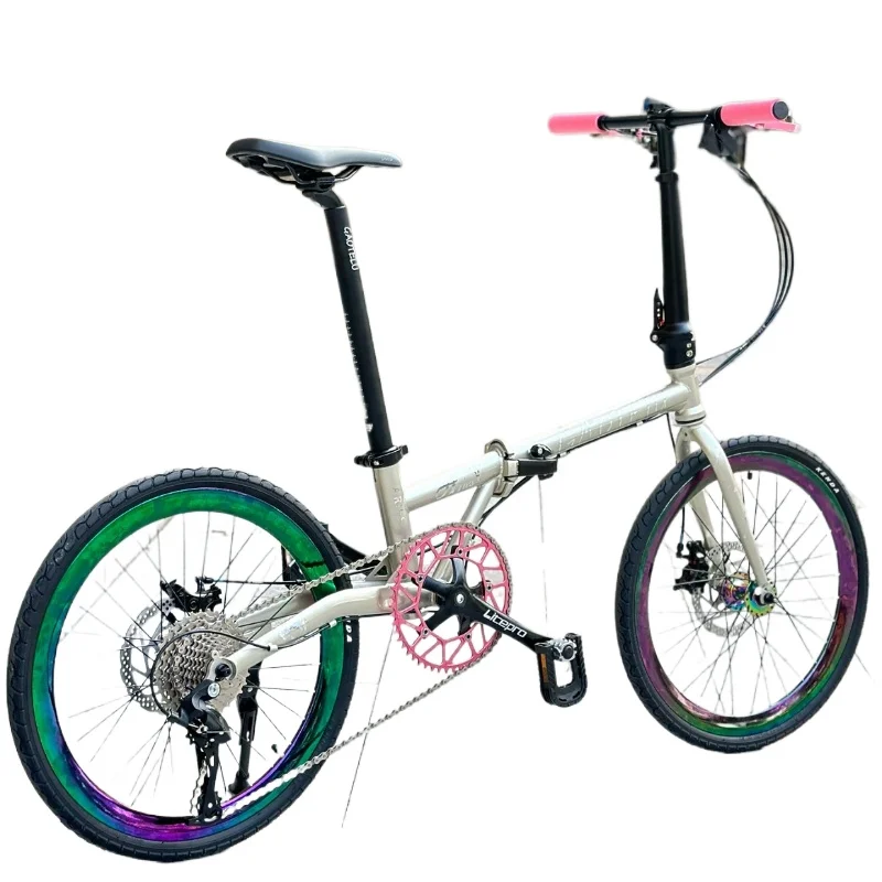 22 inch 451 oil disc brake high road steel frame small wheel diameter folding car 10 speed variable speed portable bicycle
22 inch 451 oil disc brake high road steel frame small wheel diameter folding car 10 speed variable speed portable bicycle
