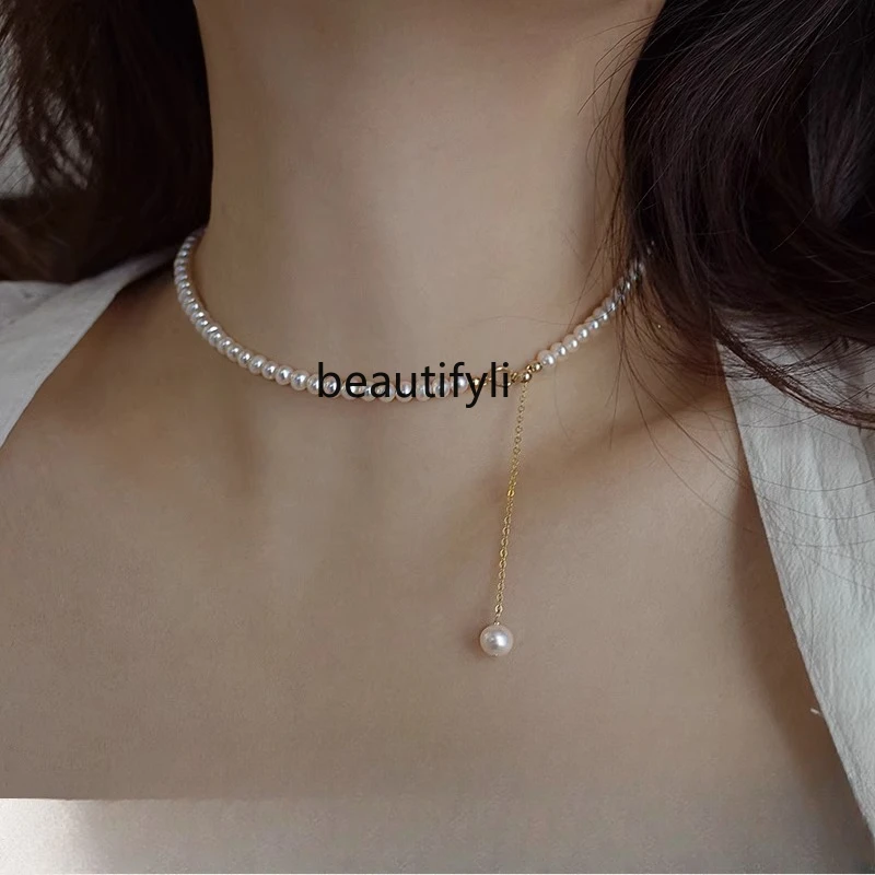 Pearl collarbone chain light luxury niche design necklace 2025 new simple temperament neck chain
Pearl collarbone chain light luxury niche design necklace 2025 new simple temperament neck chain