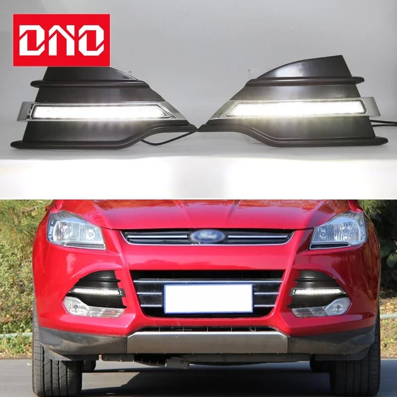Автомобильные дневные ходовые огни для Ford Kuga 2013 2014 2015, динамические дневные огни, желтый сигнал поворота, ночная синяя автомобильная лампа DRL
Автомобильные дневные ходовые огни для Ford Kuga 2013 2014 2015, динамические дневные огни, желтый сигнал поворота, ночная синяя автомобильная лампа DRL