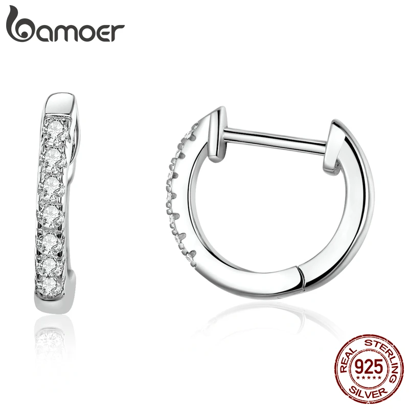 Bamoer Zircon Hoop Earrings 925 Sterling Silver Classic Zircon Earrings Design Women Fine Jewelry Nice Gift
Bamoer Zircon Hoop Earrings 925 Sterling Silver Classic Zircon Earrings Design Women Fine Jewelry Nice Gift