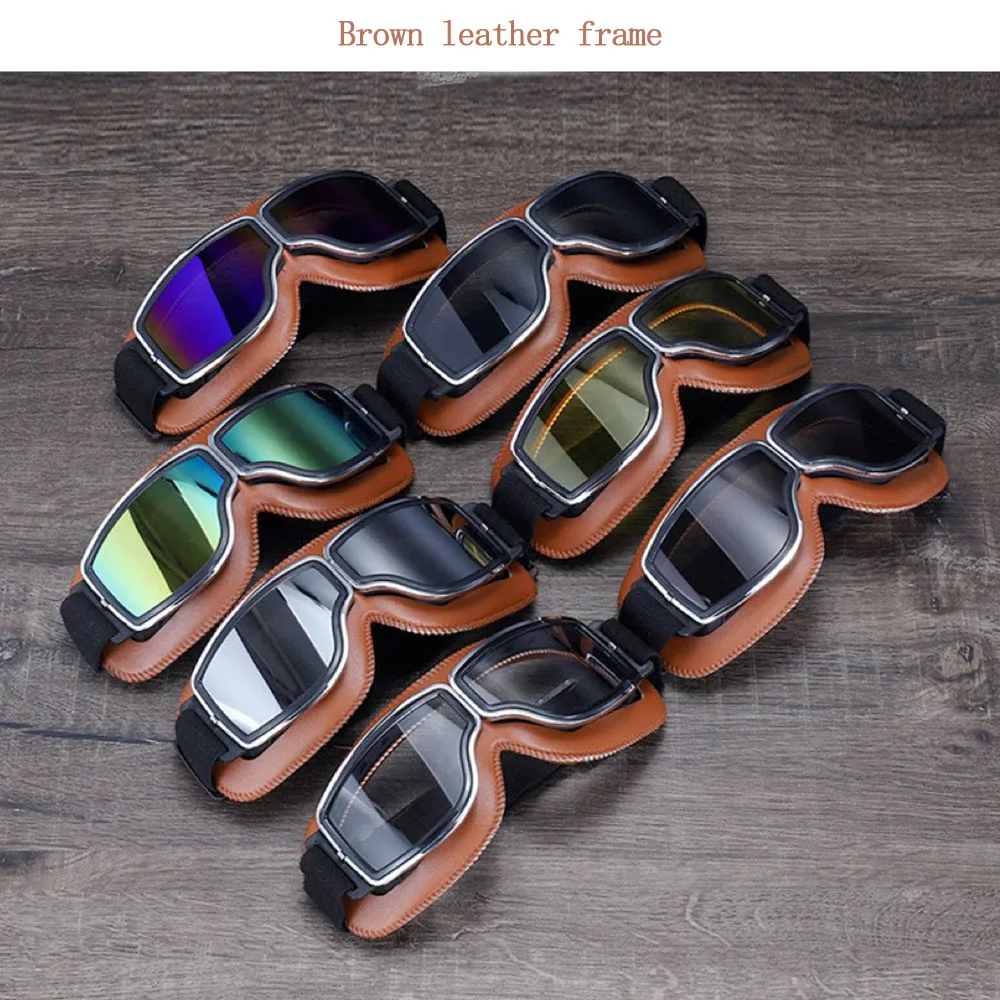 Universal Retro Folding Leather Motorcycle Sunglasses Windproof Helmet Riding Glasses, Vintage Anti-wind Eyewear Accessories
Universal Retro Folding Leather Motorcycle Sunglasses Windproof Helmet Riding Glasses, Vintage Anti-wind Eyewear Accessories