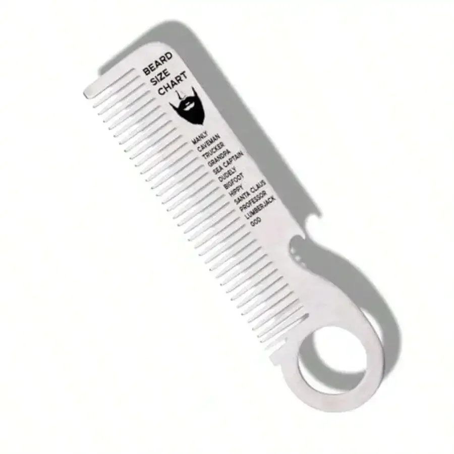Beard Comb For Men With Size Chart Metal Grooming Tool Gift
Beard Comb For Men With Size Chart Metal Grooming Tool Gift