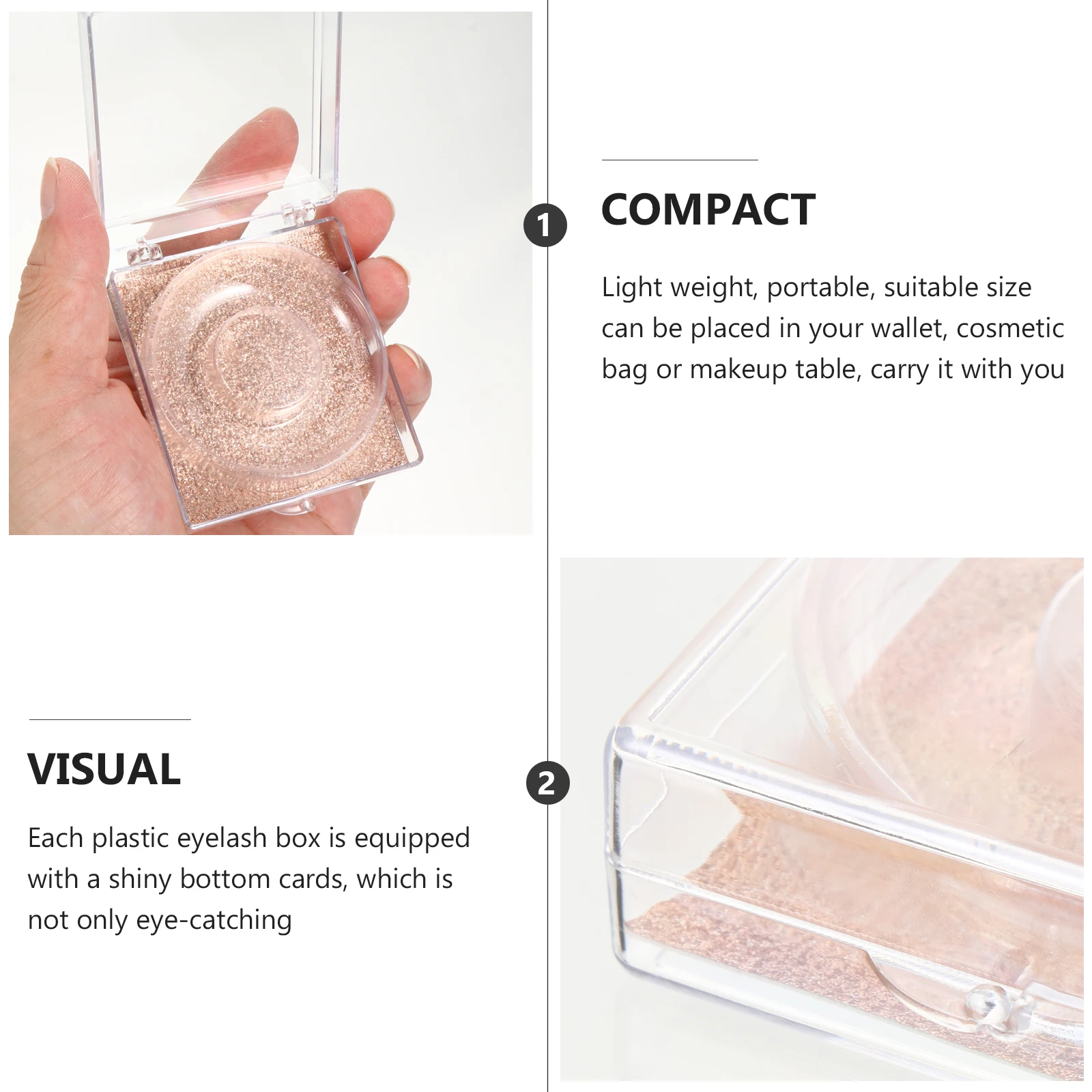 6pcs Box Plastic Transparent Storage ganizer Lightweight Portable Travel Makeup Case False Lashes Holder Shiny Bottom Cards Easy
6pcs Box Plastic Transparent Storage ganizer Lightweight Portable Travel Makeup Case False Lashes Holder Shiny Bottom Cards Easy
