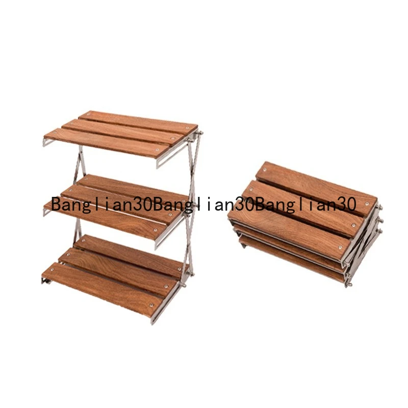 Outdoor Camping Picnic Portable Multifunctional Folding Three-Layer Sabilli Wood Linglong Shelf
Outdoor Camping Picnic Portable Multifunctional Folding Three-Layer Sabilli Wood Linglong Shelf