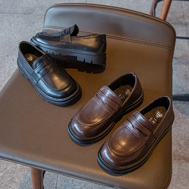 Boys Leather Dress Shoes, British Style Classic Black Loafers, Soft Sole Toddler Kids Formal/Casual Shoes for Performance & Scho
Boys Leather Dress Shoes, British Style Classic Black Loafers, Soft Sole Toddler Kids Formal/Casual Shoes for Performance & Scho