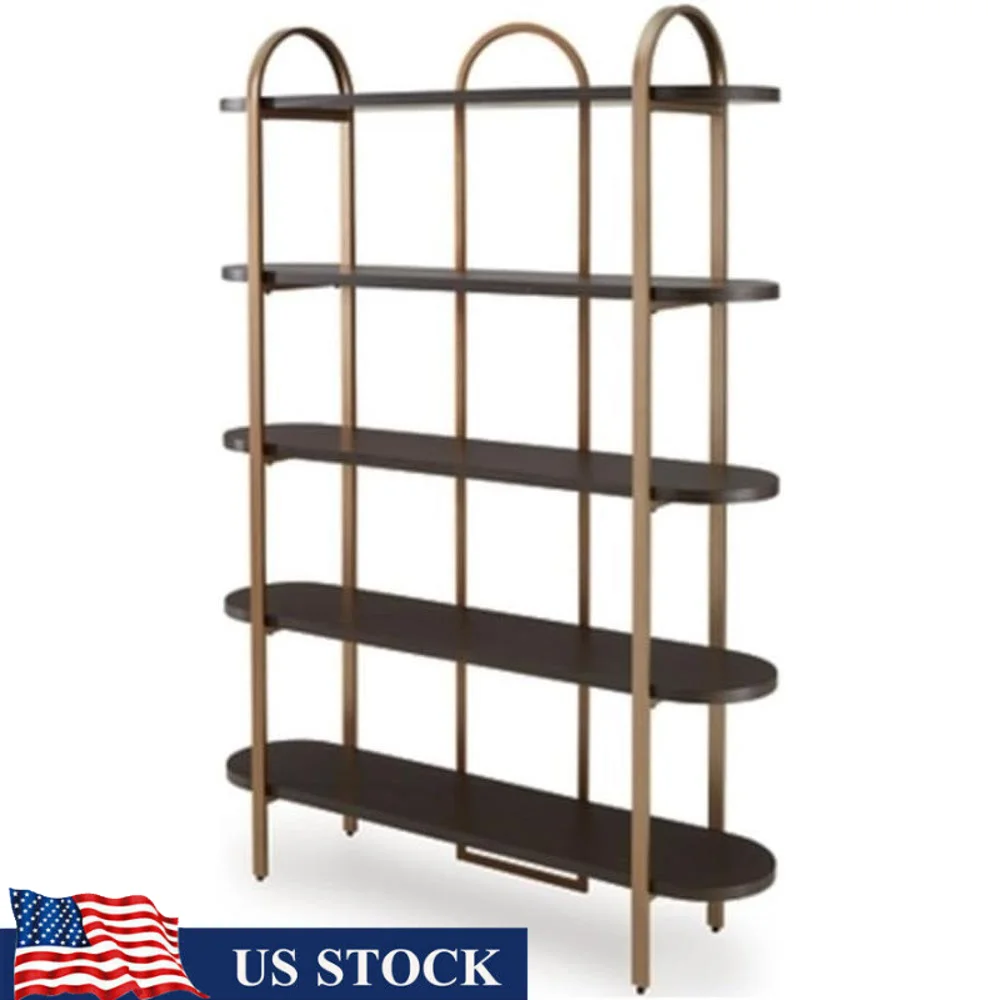 5-Shelf Bookshelf Modern Wood and Metal Storage Unit Stylish Decorative Bookcase Home Office Furniture Easy Assembly
5-Shelf Bookshelf Modern Wood and Metal Storage Unit Stylish Decorative Bookcase Home Office Furniture Easy Assembly