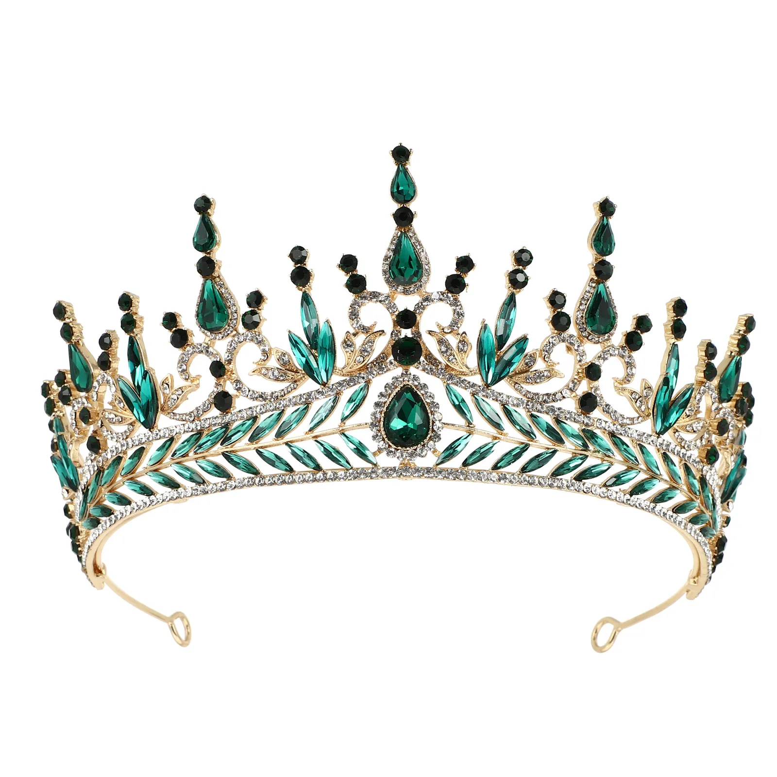 Rhinestone Crown Bridal Wedding Headdress Durable Anti Allergic Green Sparkling Jewelry Elegant Baroque Tiara For Party Prom
Rhinestone Crown Bridal Wedding Headdress Durable Anti Allergic Green Sparkling Jewelry Elegant Baroque Tiara For Party Prom