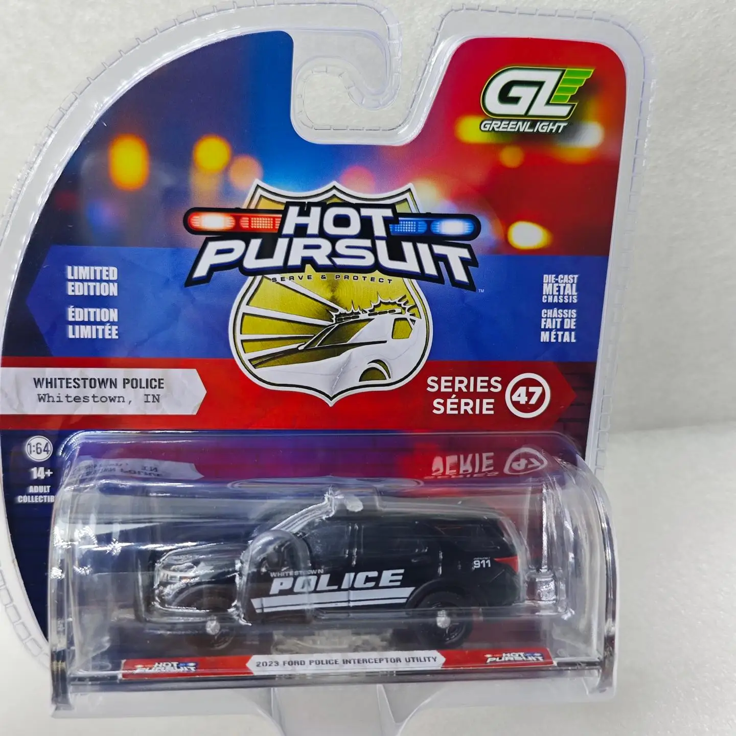 Green Light 1:64 2023 Ford Explorer Police Car-Whitestown, Indiana Police Department 43050-D Diecast Alloy Car Model Collectible
Green Light 1:64 2023 Ford Explorer Police Car-Whitestown, Indiana Police Department 43050-D Diecast Alloy Car Model Collectible