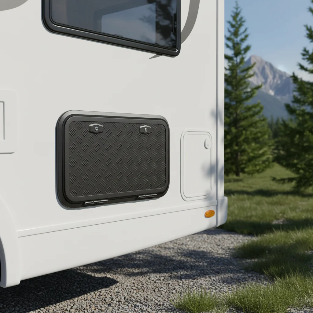 High Strength Aluminum Alloy RV Storage Hatch Door with Dual Lock Waterproof Seal for Caravan Camper Trailer
High Strength Aluminum Alloy RV Storage Hatch Door with Dual Lock Waterproof Seal for Caravan Camper Trailer