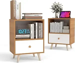 Set o 2 ern Wood Nightstand, Bede Table with Der, Bede urniture, Night Stand, End Table with Open Shel and Solid Wood Legs or Li
Set o 2 ern Wood Nightstand, Bede Table with Der, Bede urniture, Night Stand, End Table with Open Shel and Solid Wood Legs or Li