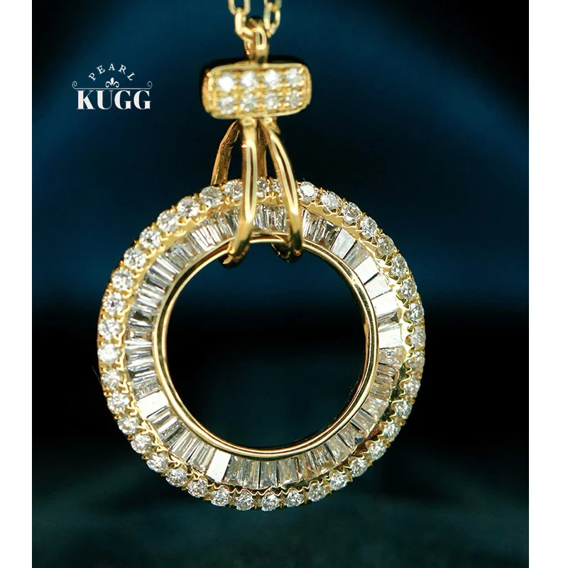 KUGG 100% 18K White/Yellow Gold Necklace Elegant Round Shape Real Natural Diamond Pendant Necklace for Women High Party Jewelry
KUGG 100% 18K White/Yellow Gold Necklace Elegant Round Shape Real Natural Diamond Pendant Necklace for Women High Party Jewelry