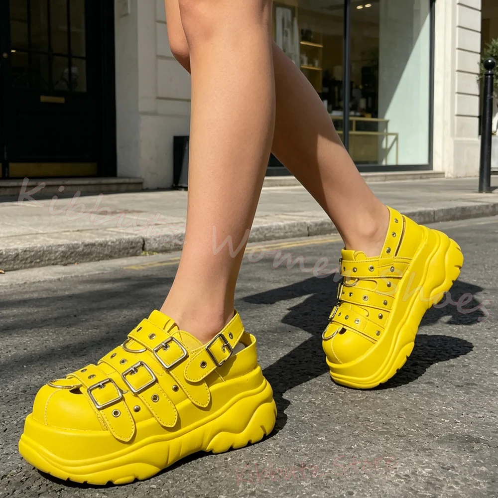 Y2K Rock Punk Sandal Sneakers Belt Buckles Round Toe Platform Height Increasing Solid Color Fashion Elegant Sexy Concise Shoes
Y2K Rock Punk Sandal Sneakers Belt Buckles Round Toe Platform Height Increasing Solid Color Fashion Elegant Sexy Concise Shoes