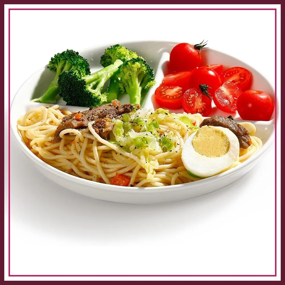 9-Inch Divided Portion Control Plate for Weight Loss, 3-Compartment Ceramic Plate, Microwave & Dishwasher Safe
9-Inch Divided Portion Control Plate for Weight Loss, 3-Compartment Ceramic Plate, Microwave & Dishwasher Safe