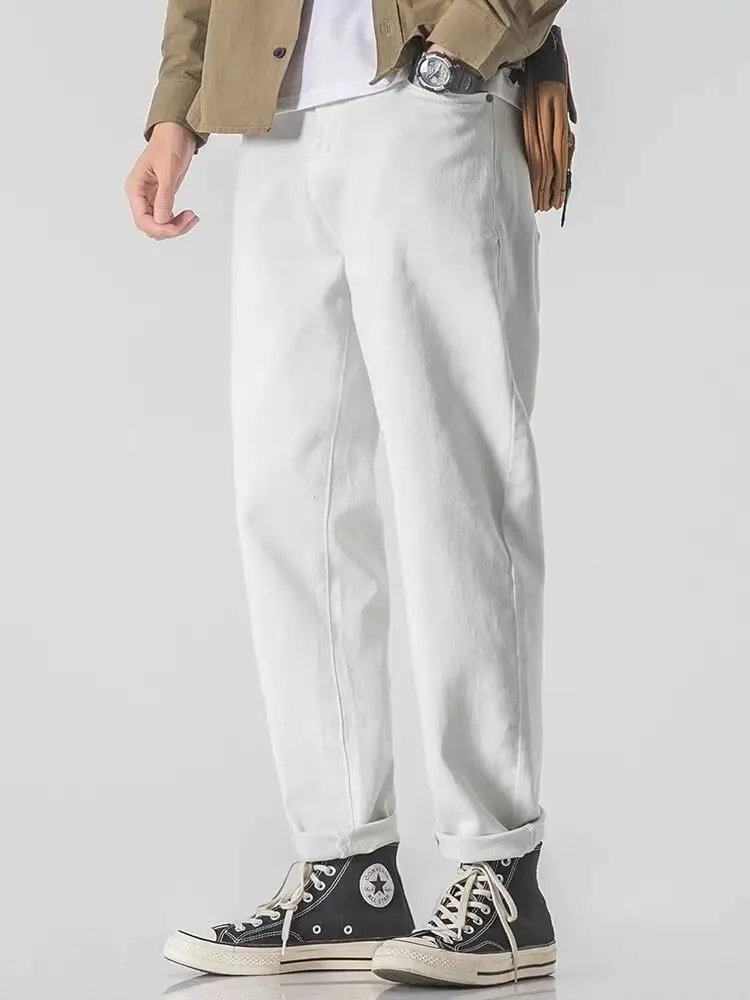 Мужские джинсы Deep Blue Denim свободного прямого кроя, длинные брюки для осени и зимы, в стиле ретро, американские повседневные длинные штаны
Мужские джинсы Deep Blue Denim свободного прямого кроя, длинные брюки для осени и зимы, в стиле ретро, американские повседневные длинные штаны