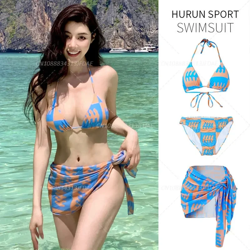 Sexy Bikini Set with Sarong Female Swimsuit Women Swimwears Three-pieces Bikini Set Bather Bathing Suit
Sexy Bikini Set with Sarong Female Swimsuit Women Swimwears Three-pieces Bikini Set Bather Bathing Suit