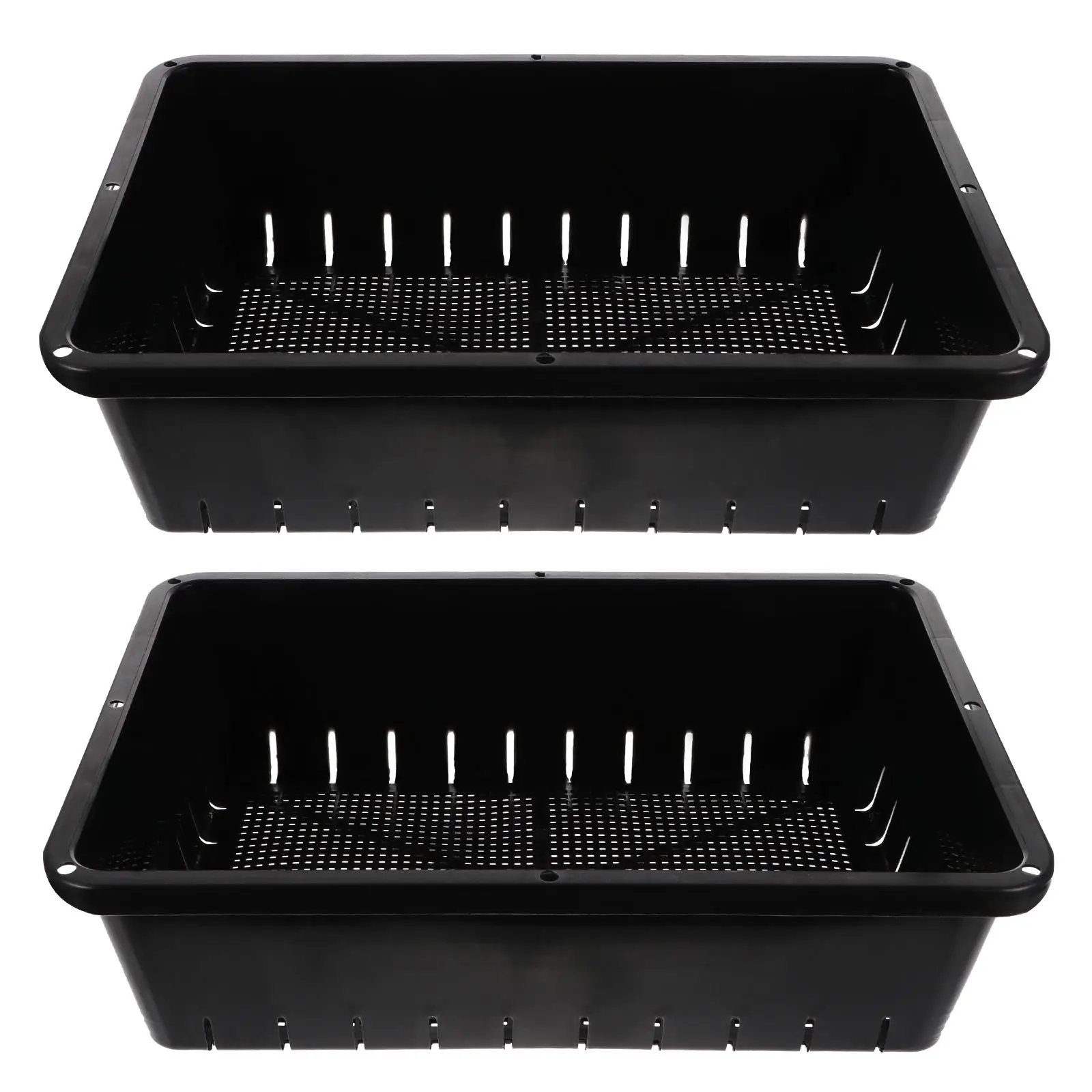 2 Pcs Seedling Trays Plant Propagation Kits with Drainage Holes for Plants Black High Bottom Durable
2 Pcs Seedling Trays Plant Propagation Kits with Drainage Holes for Plants Black High Bottom Durable