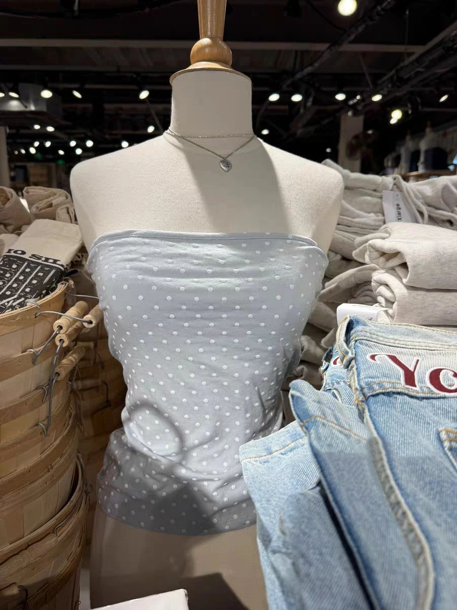 Polka Dot Blue Tube Top Woman Summer Sexy Off Shoulder Strapless Camisole Female Casual Streetwear Sweet Cute Cotton Crop Tops
Polka Dot Blue Tube Top Woman Summer Sexy Off Shoulder Strapless Camisole Female Casual Streetwear Sweet Cute Cotton Crop Tops