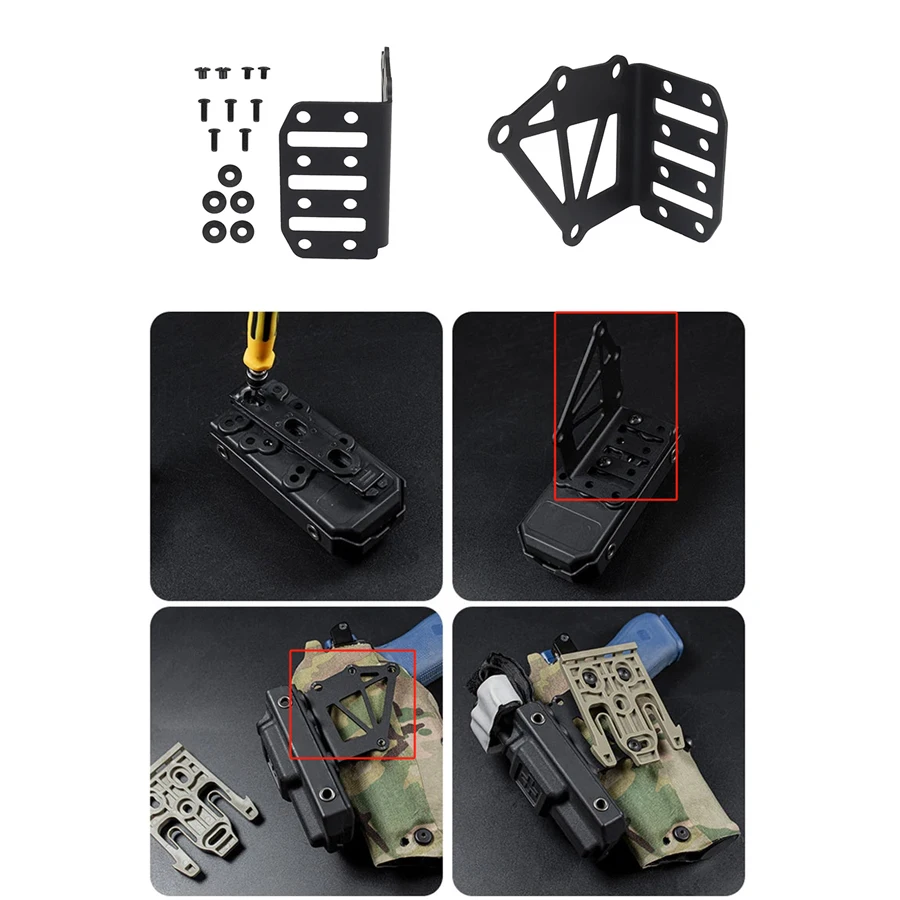 Outdoor Tactical Extensional Adapter Quick Pull Holster Stainless Steel Adapter for Sfl Holster Multi purpose "L" Adapter Plate
Outdoor Tactical Extensional Adapter Quick Pull Holster Stainless Steel Adapter for Sfl Holster Multi purpose "L" Adapter Plate