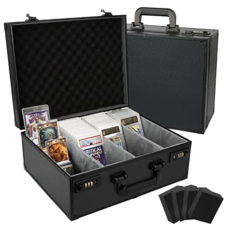 Graded Card Storage Box Holds 170+ PSA/GMA Slabs or 680+ Toploaders 4-Row Trading Card Storage Boxes for Sports Cards Fits 3"x4
Graded Card Storage Box Holds 170+ PSA/GMA Slabs or 680+ Toploaders 4-Row Trading Card Storage Boxes for Sports Cards Fits 3"x4