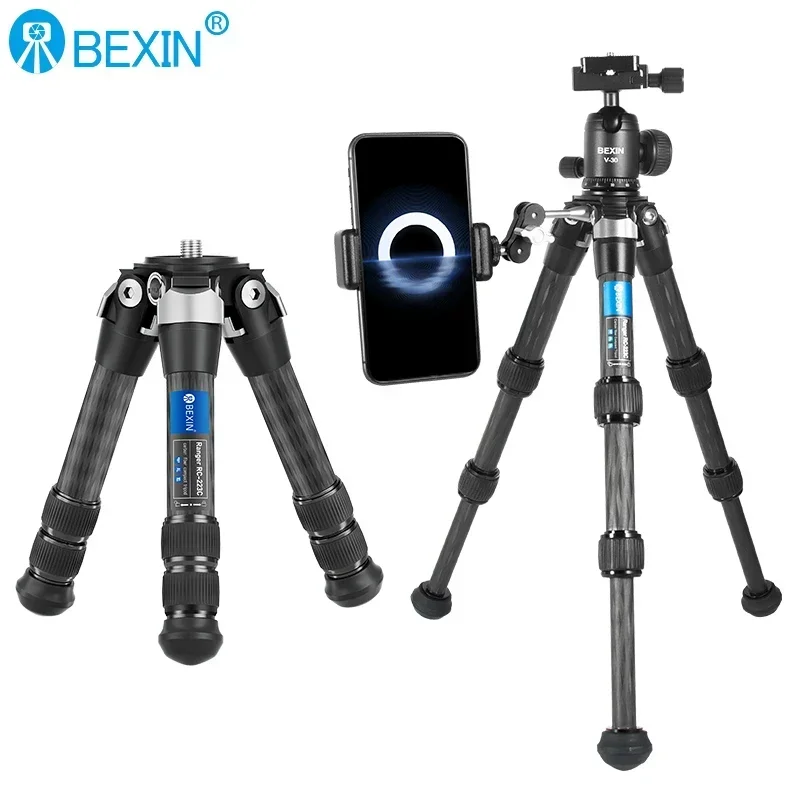 Mini Carbon Fiber Tripod Compact Lightweight Portable Tabletop Tripods with Handle Ball Head Max Load 10kg for DSLR Camera Phone
Mini Carbon Fiber Tripod Compact Lightweight Portable Tabletop Tripods with Handle Ball Head Max Load 10kg for DSLR Camera Phone